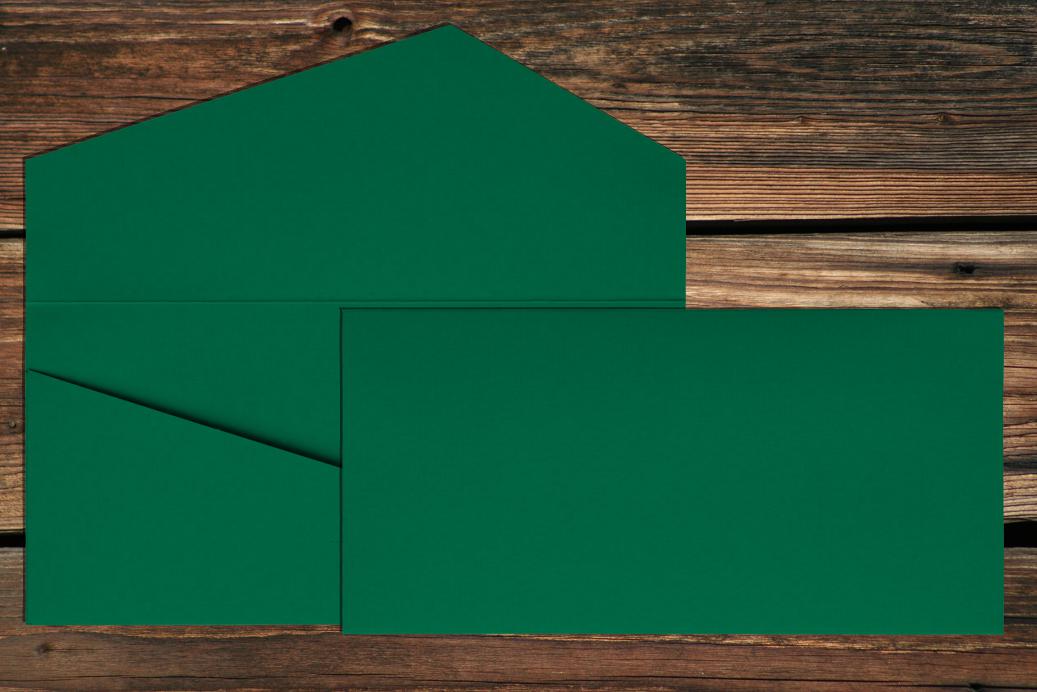 Geschenkkarte DL 110x220 mm Tannengrün gerippt 220 g/qm